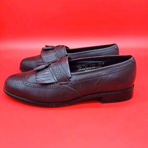 Oakton Shoe Men's 9.5 Classics Full Brogue Loafer Tassels Brown